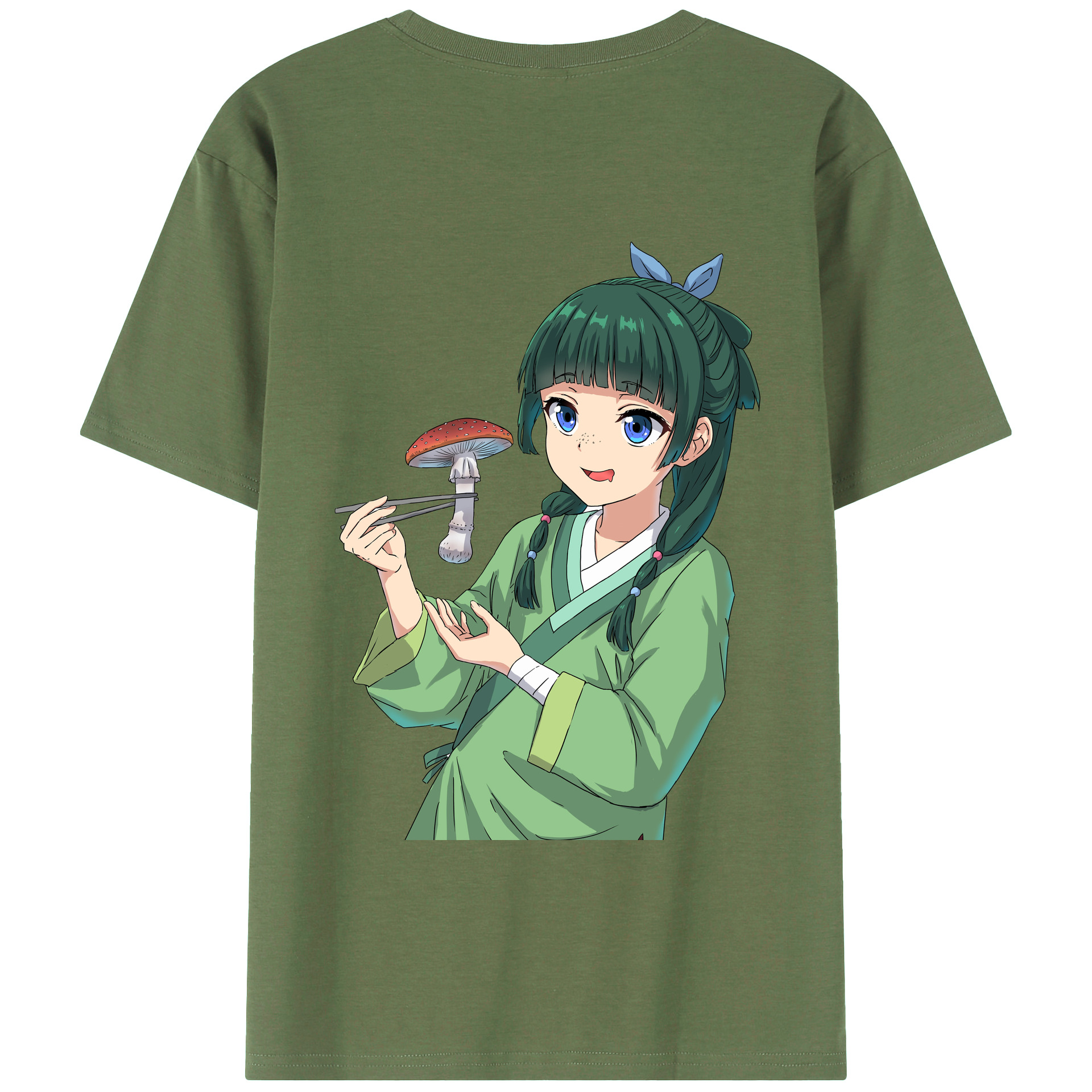 （画像用） 薬屋のひとりごと The Apothecary Diaries 綿100％ メンズ半袖Tシャツ（バックプリント） 通気性